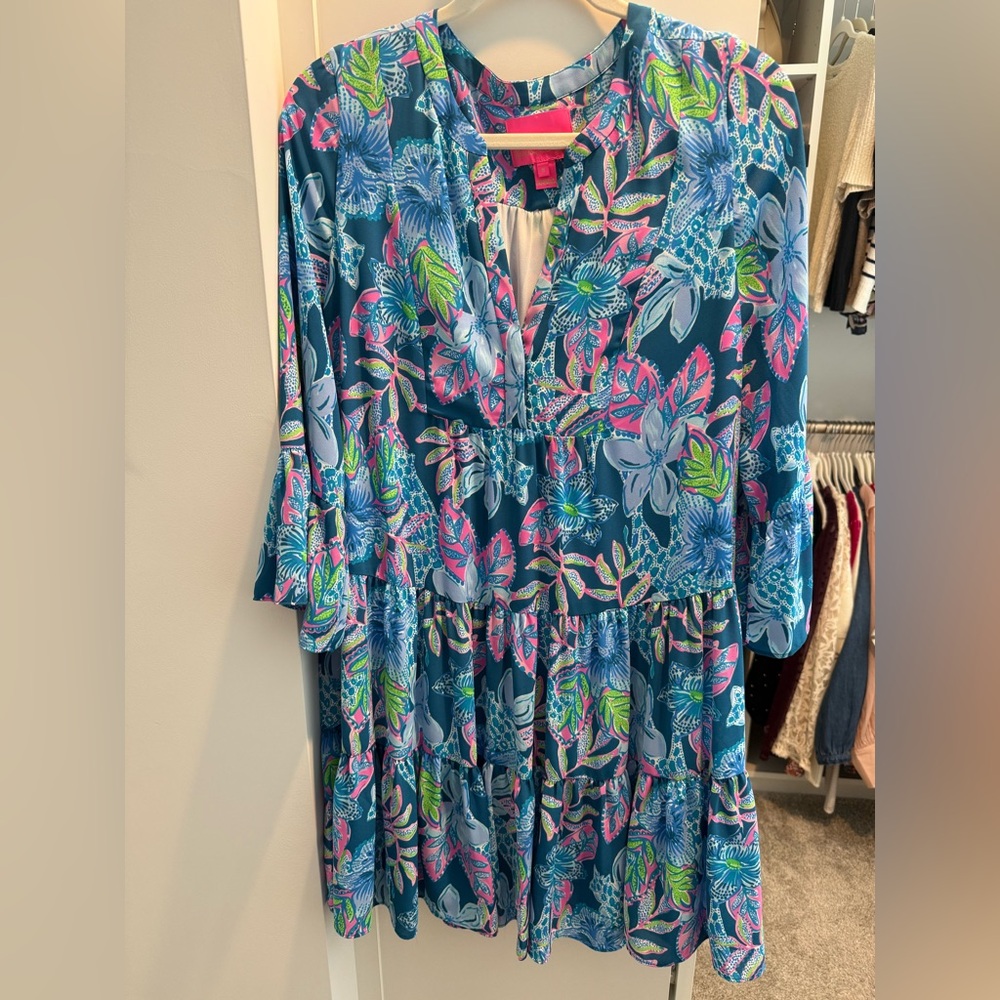 Lilly Pulitzer Floral Blue Dress